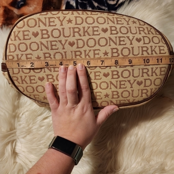 Dooney & Bourke Signature Cream Canvas Hobo Bag - Picture 15 of 16